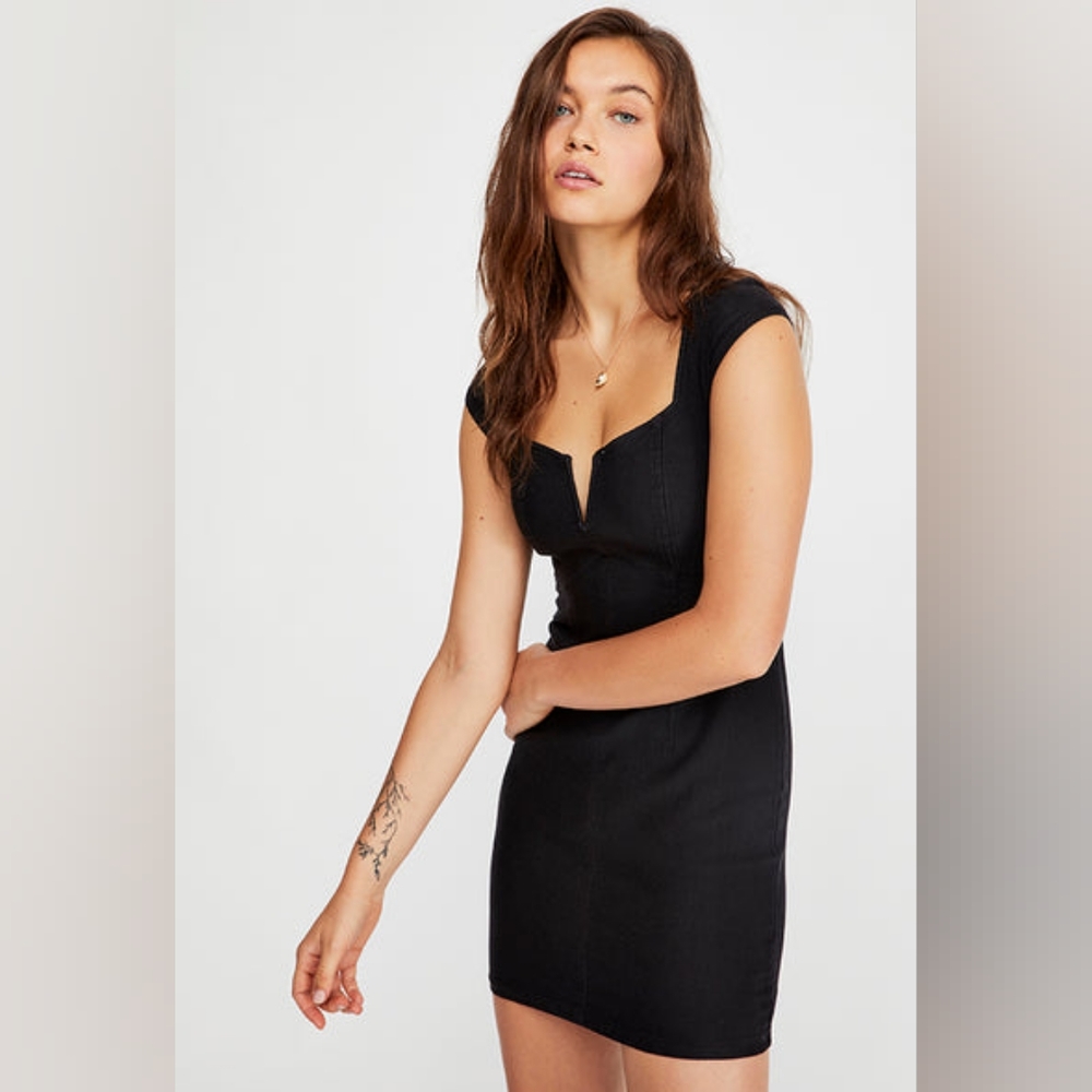 Free People Lia Dress, M, Denim